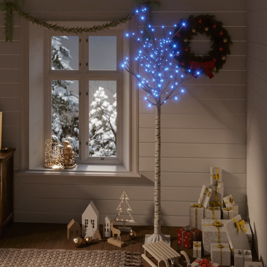 Vidaxl Christmas Tree Willow mit 180 blauen LEDs innerhalb und außerhalb von 1,8 m