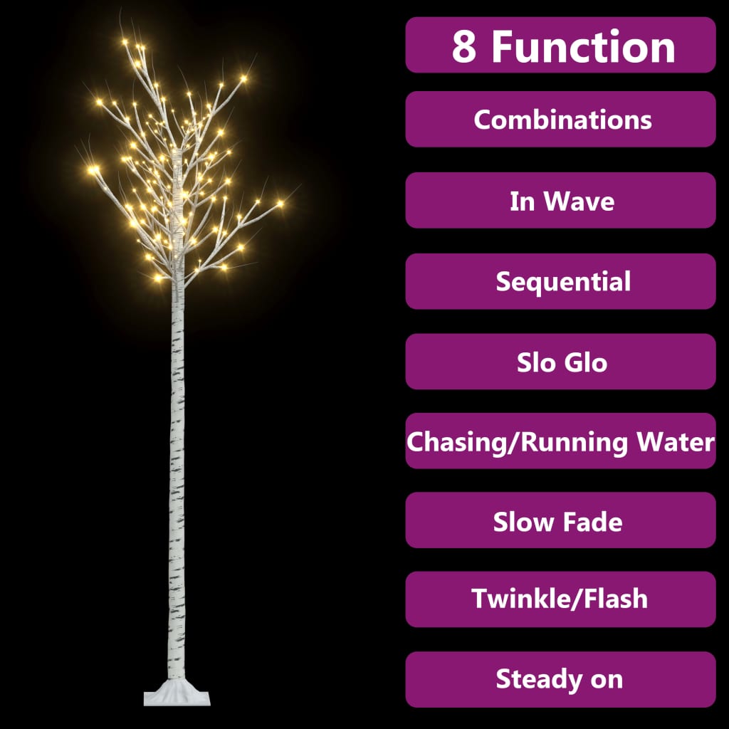 Vidaxl Christmas Tree Willow mit 200 warmen weimen weißen LEDs innerhalb und außerhalb von 2,2 m