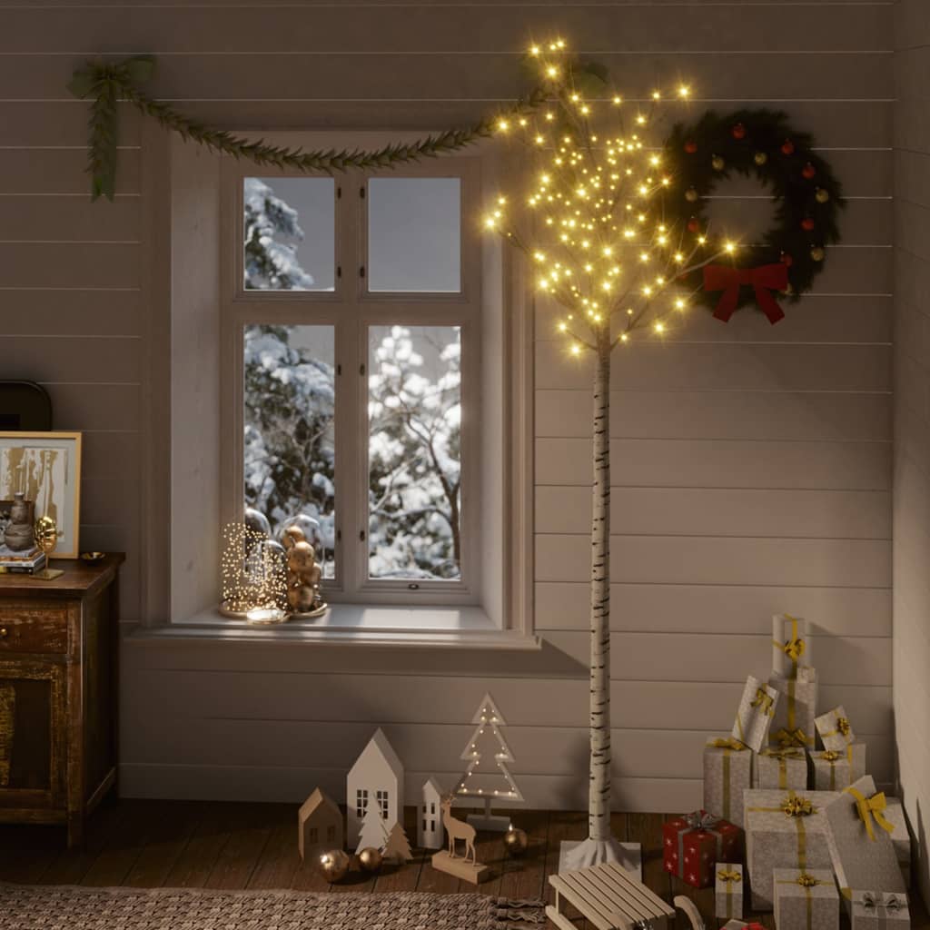 Vidaxl Christmas Tree Willow mit 200 warmen weimen weißen LEDs innerhalb und außerhalb von 2,2 m