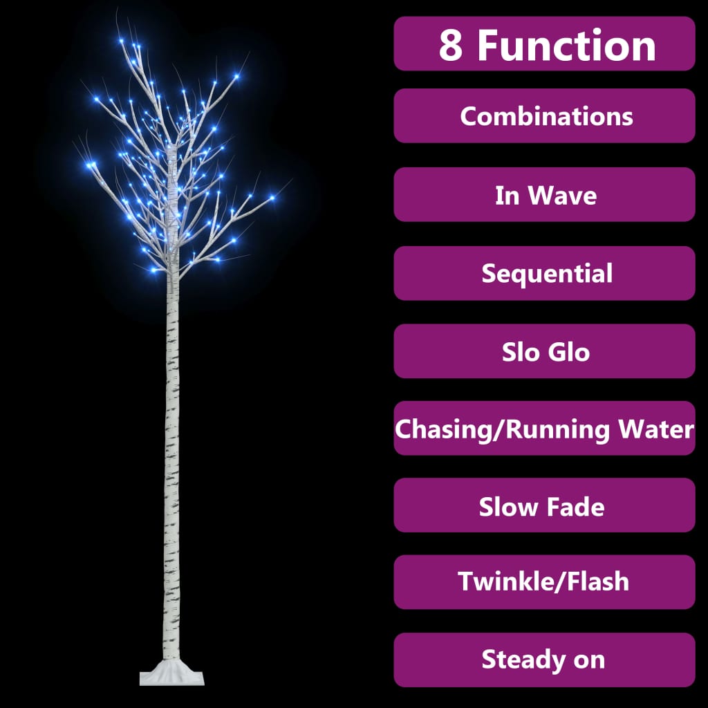 Vidaxl Christmas Tree Willow mit 200 blauen LEDs innerhalb und außerhalb von 2,2 m