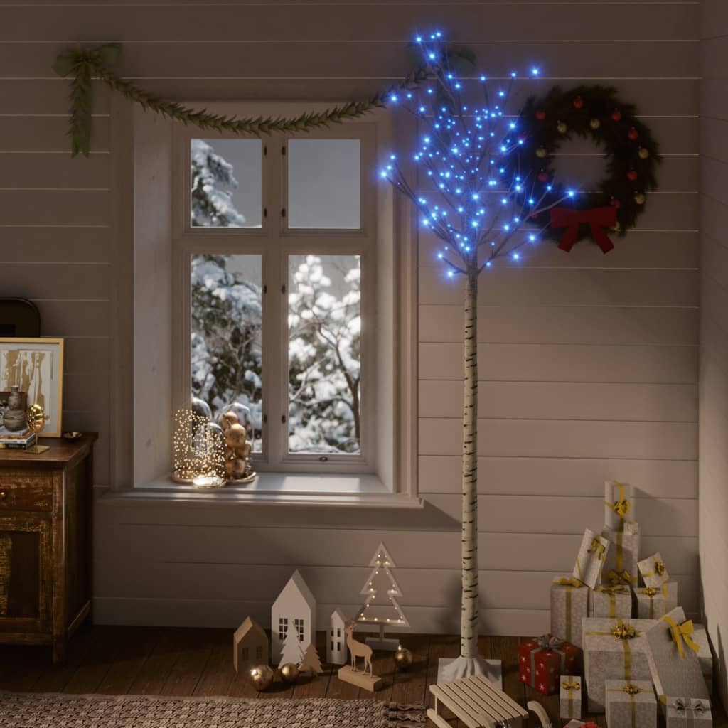 Vidaxl Christmas Tree Willow mit 200 blauen LEDs innerhalb und außerhalb von 2,2 m