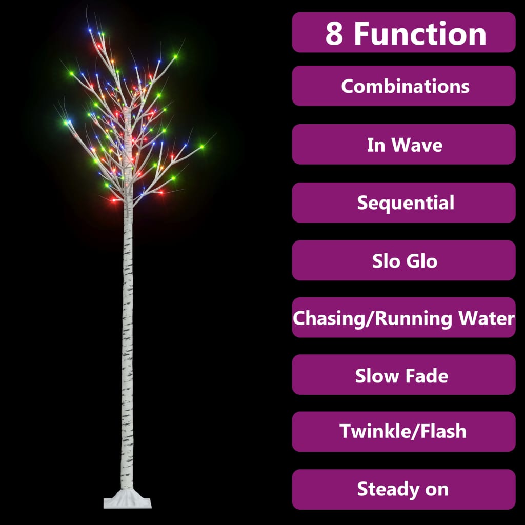 Vidaxl Christmas Tree Willow 200 mehrschwerte LEDs innerhalb und außerhalb von 2,2 m