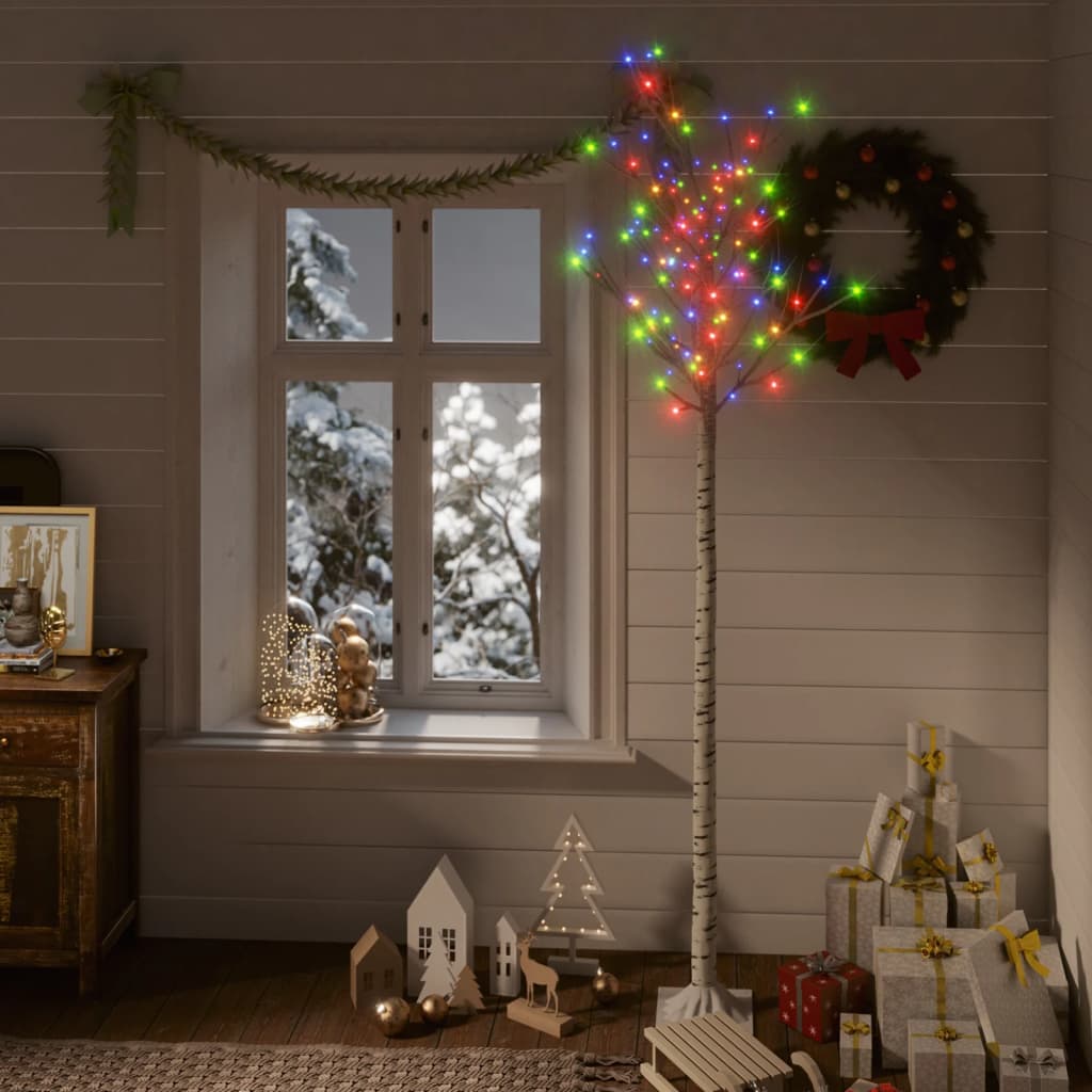 Vidaxl Christmas Tree Willow 200 mehrschwerte LEDs innerhalb und außerhalb von 2,2 m