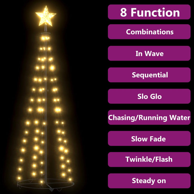 Vidaxl KegelKERSTBOOM 70 Warm -White LEDs 50x120 cm
