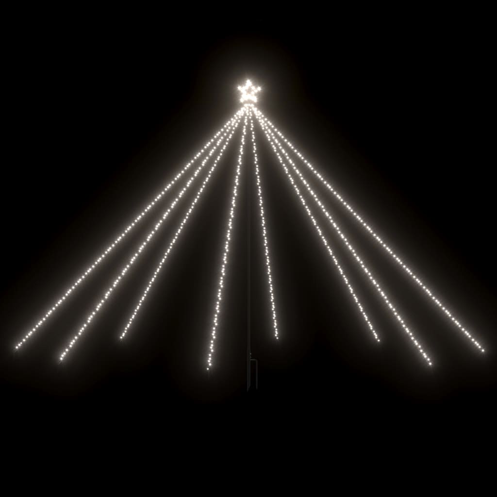 Vidaxl Weihnachtsbaumbeleuchtung 576 LEDs in 3,6 m kaltem Weiß