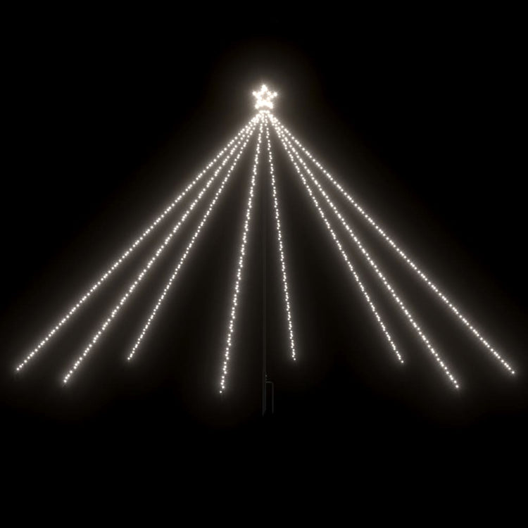 Vidaxl Weihnachtsbaumbeleuchtung 576 LEDs in 3,6 m kaltem Weiß