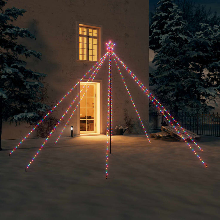 Vidaxl Weihnachtsbaumbeleuchtung 576 LEDs im Inneren von 3,6 m mehrfarbig