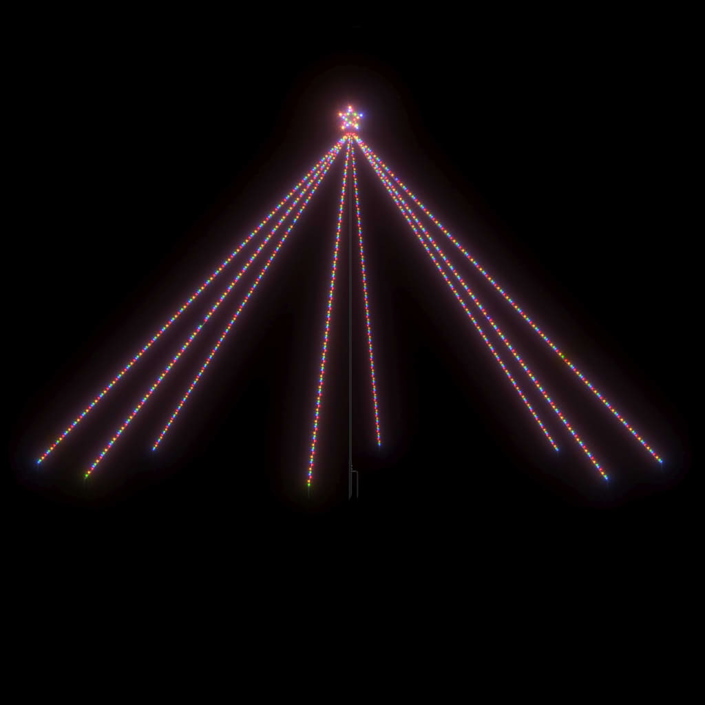 Vidaxl -LED -Weihnachtsbaum in 800 LEDs farbenfroh 5 m