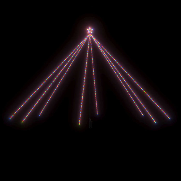 Vidaxl -LED -Weihnachtsbaum in 800 LEDs farbenfroh 5 m