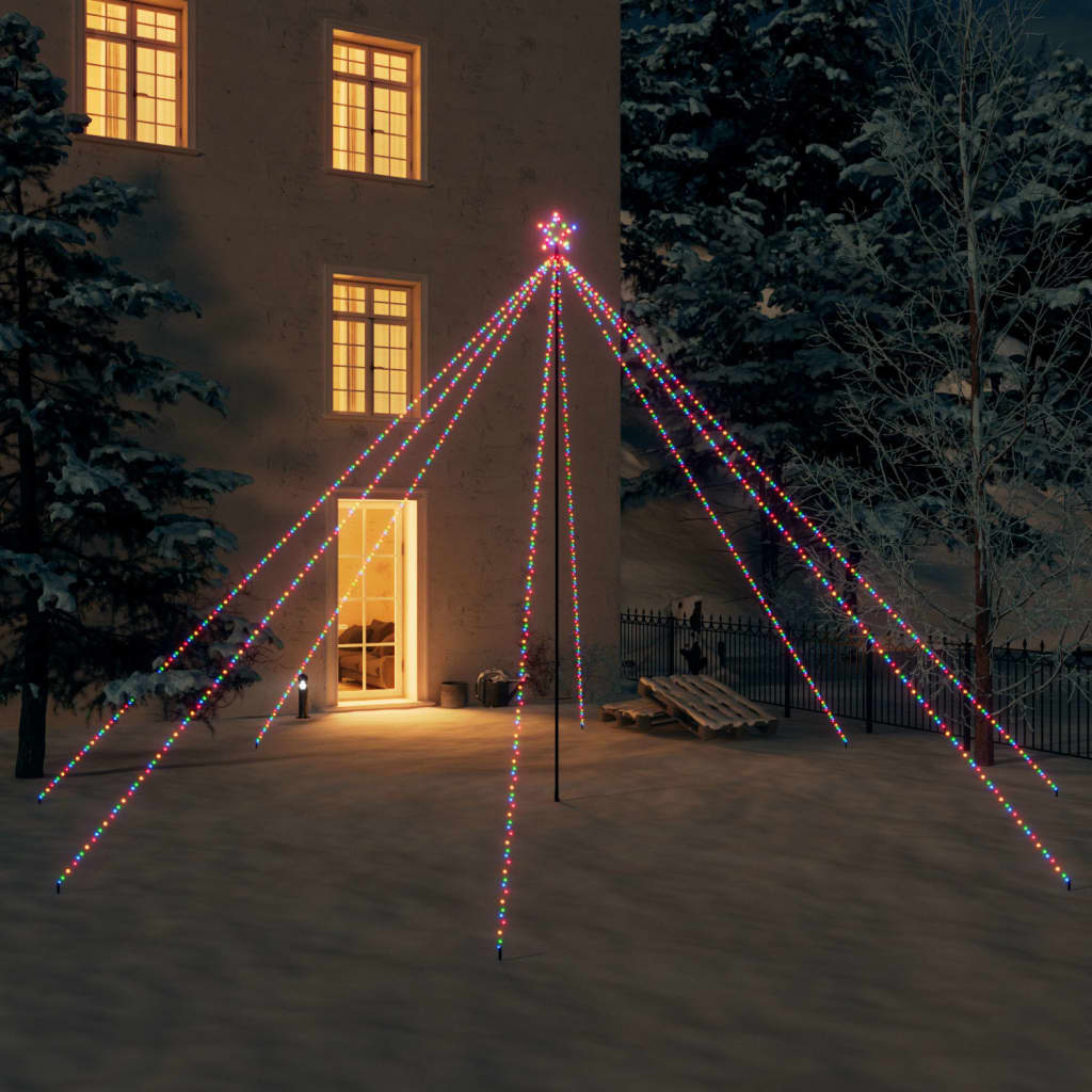 Vidaxl -LED -Weihnachtsbaum in 800 LEDs farbenfroh 5 m