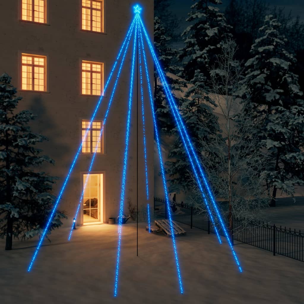 Vidaxl -LED -Weihnachtsbaum in 1300 LEDs 8 m blau