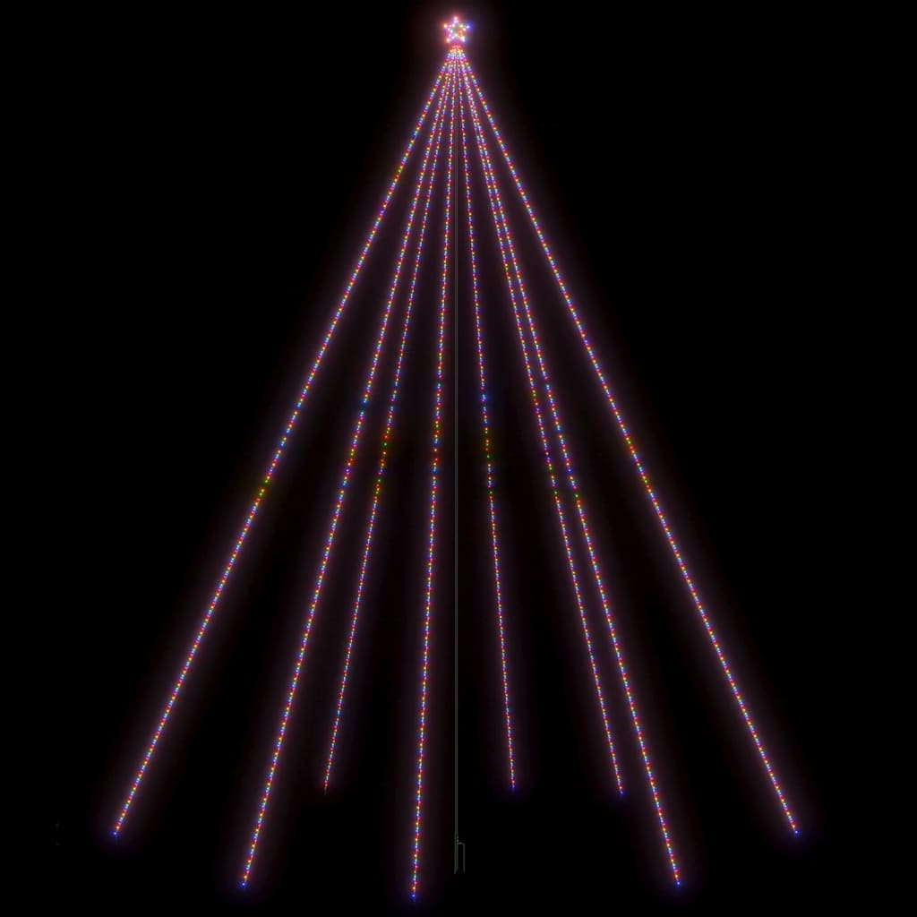 Vidaxl -LED -Weihnachtsbaum in 1300 LEDs farbenfroh 8 m