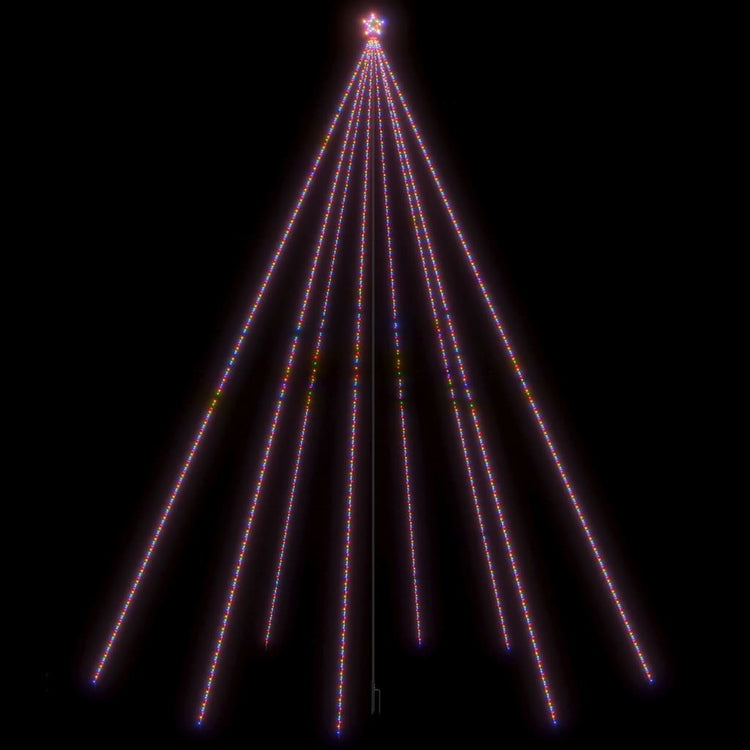 Vidaxl -LED -Weihnachtsbaum in 1300 LEDs farbenfroh 8 m