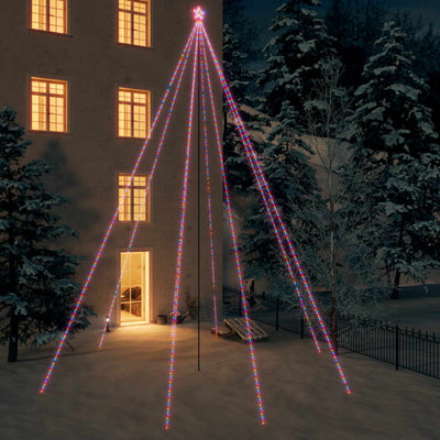 Vidaxl -LED -Weihnachtsbaum in 1300 LEDs farbenfroh 8 m