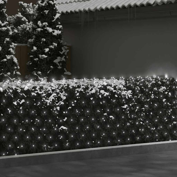 Vidaxl Weihnachtsnetzwerk beleuchtet 204 LEDs innerhalb und außerhalb von 3x2 m kaltem Weiß