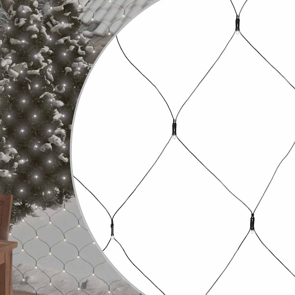 Vidaxl Weihnachtsnetzwerk beleuchtet 204 LEDs innerhalb und außerhalb von 3x2 m kaltem Weiß