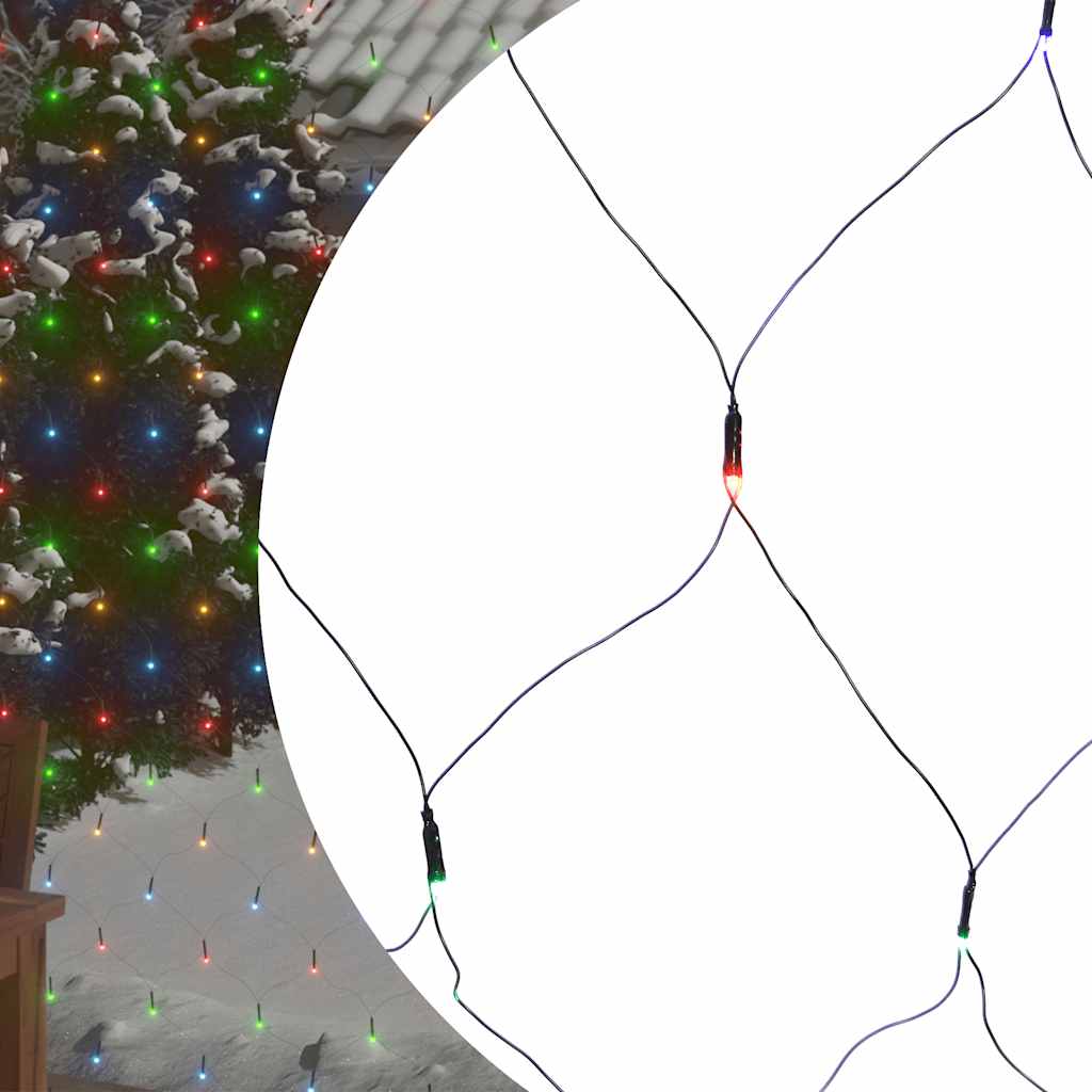 VIDAXL Weihnachtsknetzbeleuchtung 204 LEDs in 3x2 M Multicolours