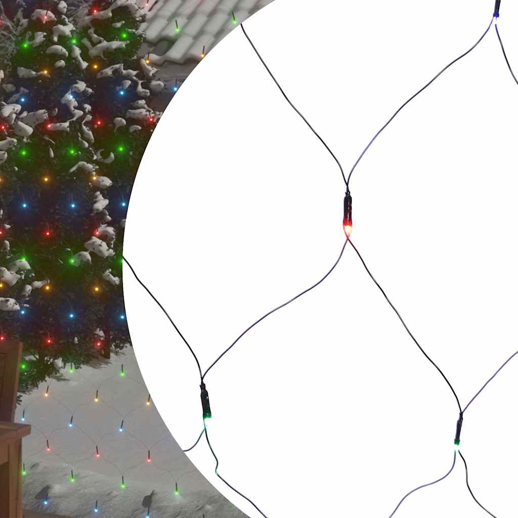 VIDAXL Weihnachtsknetzbeleuchtung 544 LEDs in 4x4 M mehrfarbig