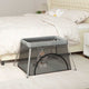 Vidaxl -Babybox mit Matratze Leinen hellgrau
