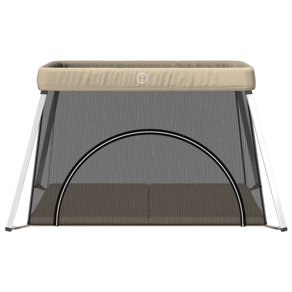 Vidaxl -Babybox mit Matratze Leinen Taupe