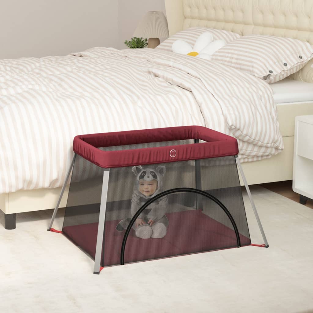 Vidaxl Babybox mit Matratze Leinenrot