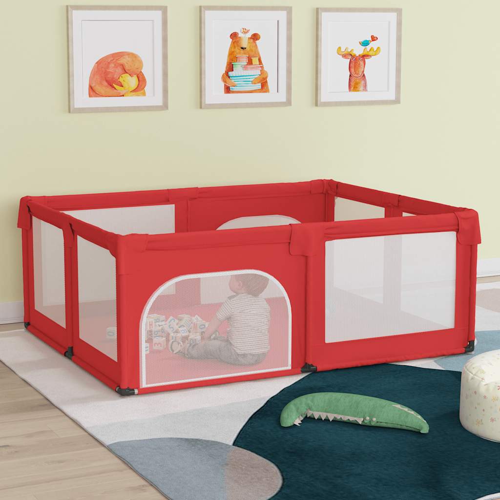 Vidaxl Babybox mit 2 Türen Oxford Fabric rot