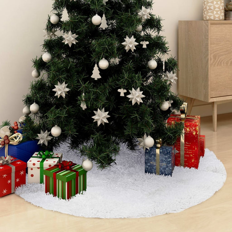 Vidaxl Weihnachtsbaumrock 90 cm kunstvacht weiß