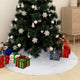 Vidaxl Weihnachtsbaumrock 90 cm kunstvacht weiß