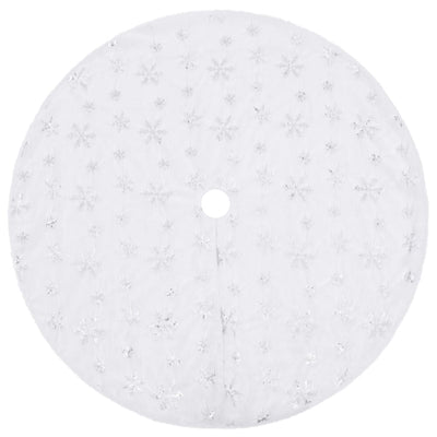Vidaxl Weihnachtsbaumrock Luxus 90 cm Kunstfahrzeug Weiß weiß