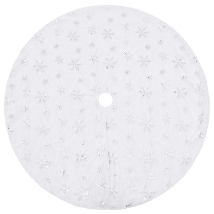 Vidaxl Weihnachtsbaumrock Luxus 90 cm Kunstfahrzeug Weiß weiß