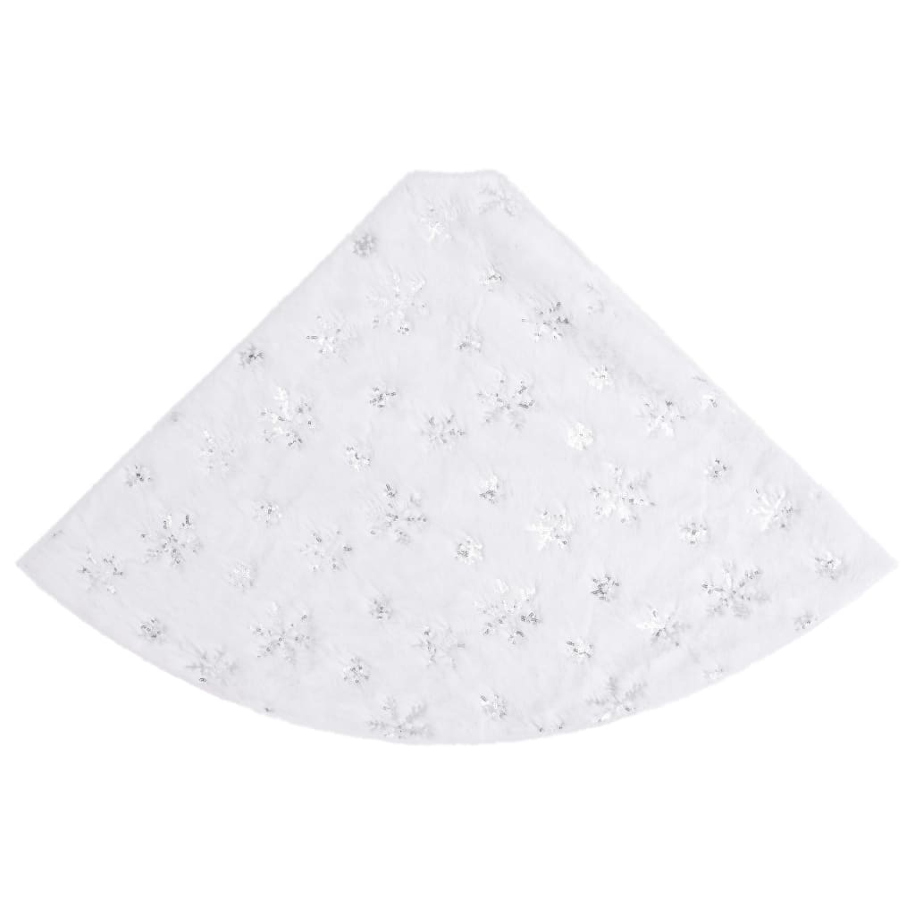 Vidaxl Weihnachtsbaumrock Luxus 90 cm Kunstfahrzeug Weiß weiß