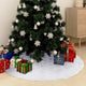 Vidaxl Weihnachtsbaumrock Luxus 90 cm Kunstfahrzeug Weiß weiß