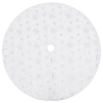 Vidaxl Weihnachtsbaumrock Luxus 150 cm Künstliche Jacke Weiß