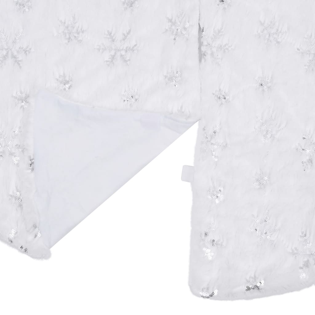 Vidaxl Weihnachtsbaumrock Luxus 150 cm Künstliche Jacke Weiß