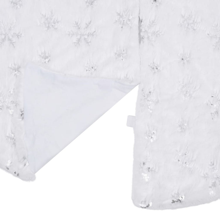 Vidaxl Weihnachtsbaumrock Luxus 150 cm Künstliche Jacke Weiß