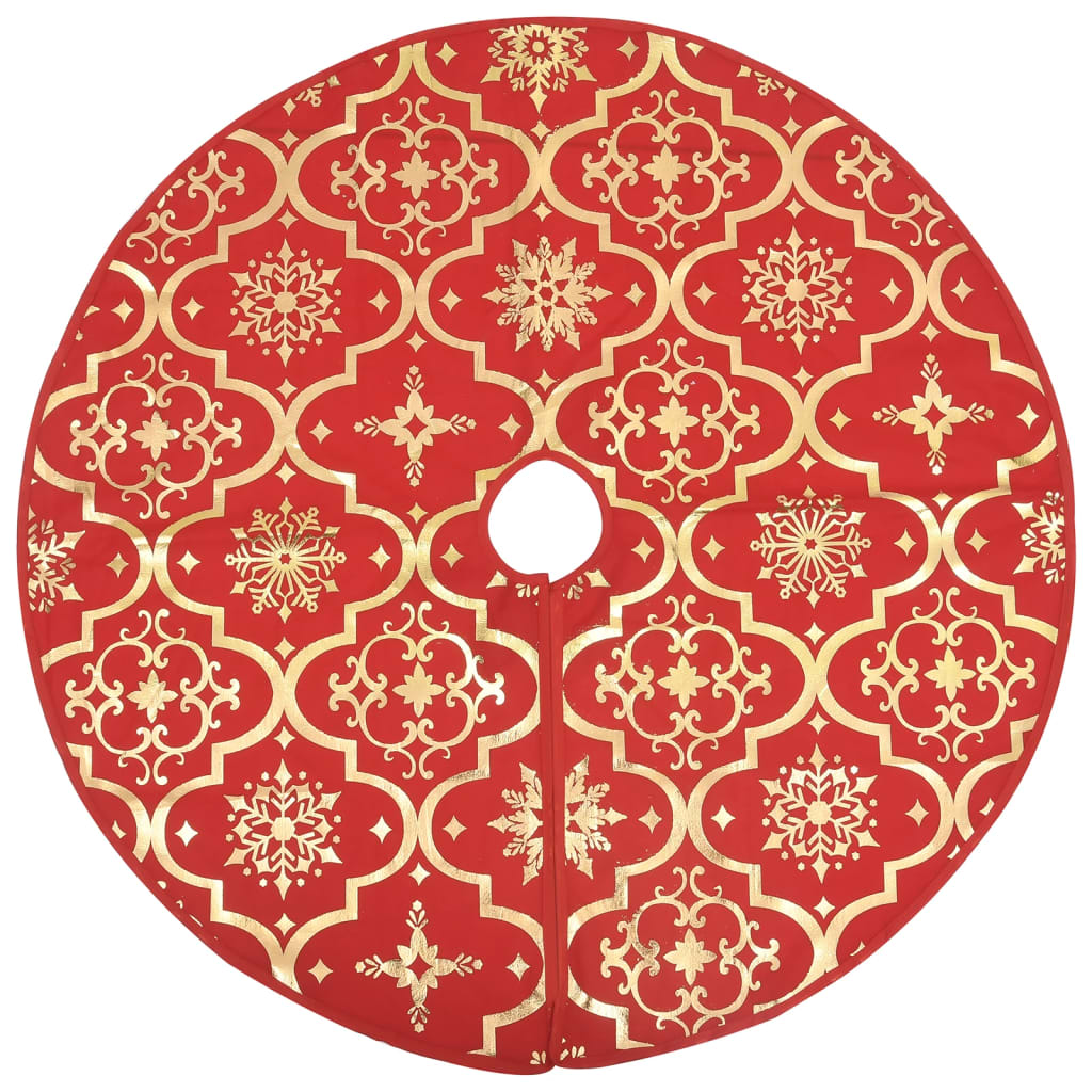Vidaxl Weihnachtsbaumrock Luxus mit Sock 90 cm Stoff rot