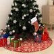 Vidaxl Weihnachtsbaumrock Luxus mit Socke 122 cm Stoff rot