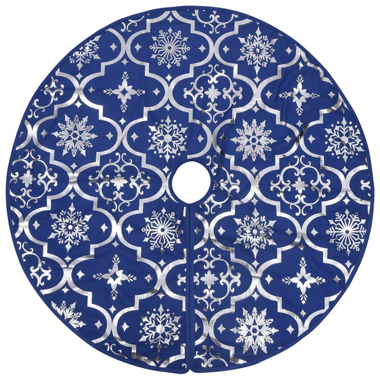 Vidaxl Weihnachtsbaumrock Luxus mit Sock 90 cm Stoff Blau