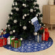 Vidaxl Weihnachtsbaumrock Luxus mit Sock 90 cm Stoff Blau