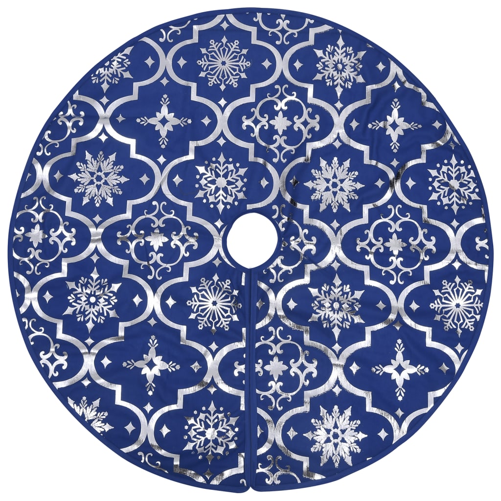 Vidaxl Weihnachtsbaumrock Luxus mit Sock 150 cm Stoff Blau