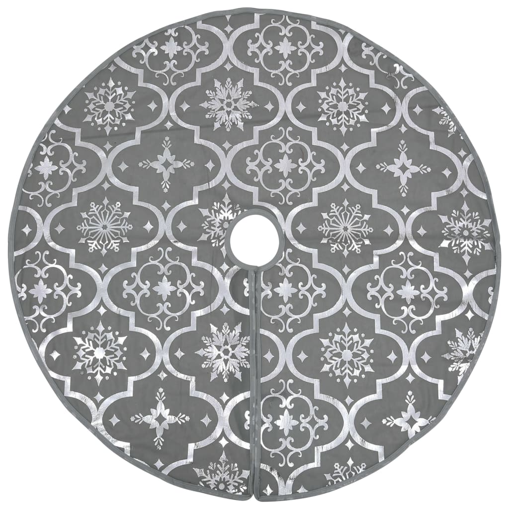 Vidaxl Weihnachtsbaumrock Luxus mit Sock 90 cm Stoff grau