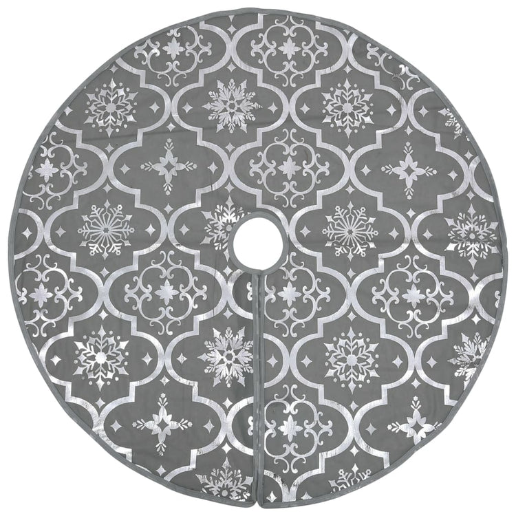 Vidaxl Weihnachtsbaumrock Luxus mit Sock 90 cm Stoff grau