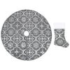 Vidaxl Weihnachtsbaumrock Luxus mit Sock 150 cm Stoff grau