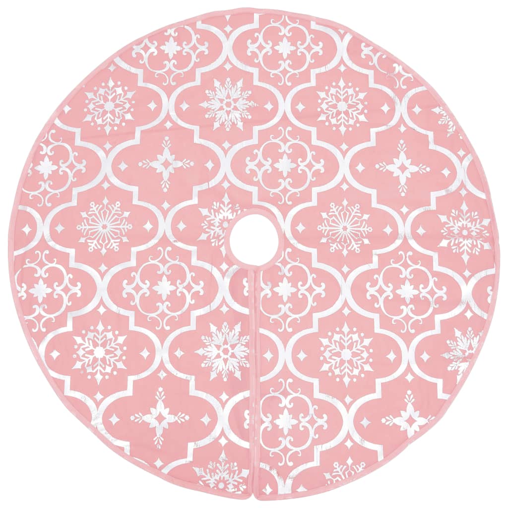 Vidaxl Weihnachtsbaumrock Luxus mit Sock 122 cm Stoff rosa