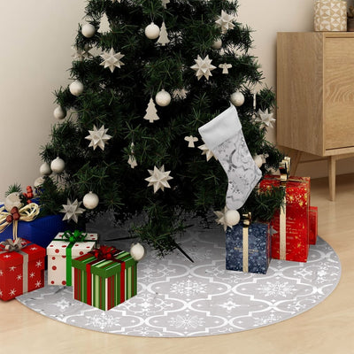 Vidaxl Weihnachtsbaumrock Luxus mit Sock 150 cm Stoff weiß
