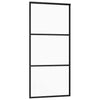 Vidaxx Schiebetür 90x205 cm ESG-Glas und Aluminium schwarz
