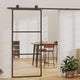 Vidaxx Schiebetür 90x205 cm ESG-Glas und Aluminium schwarz