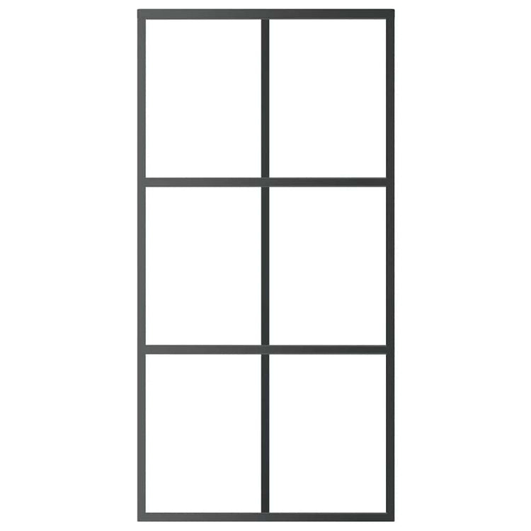 Vidaxl Schiebetür 102x205 cm ESG -Glas und Aluminiumschwarz