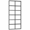Vidaxl Schiebetür 90x205 cm ESG -Glas und Aluminiumschwarz