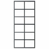Vidaxl Schiebetür 90x205 cm ESG -Glas und Aluminiumschwarz